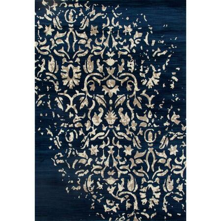 ART CARPET 7 X 9 Ft. Milan Collection Isabella Woven Area Rug, Peacock Blue 23753